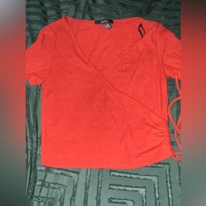 Rust orange crop top